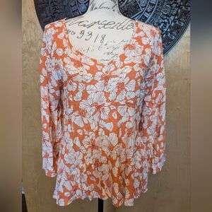 Rachel Zoe Orange and White Blouse